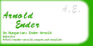 arnold ender business card